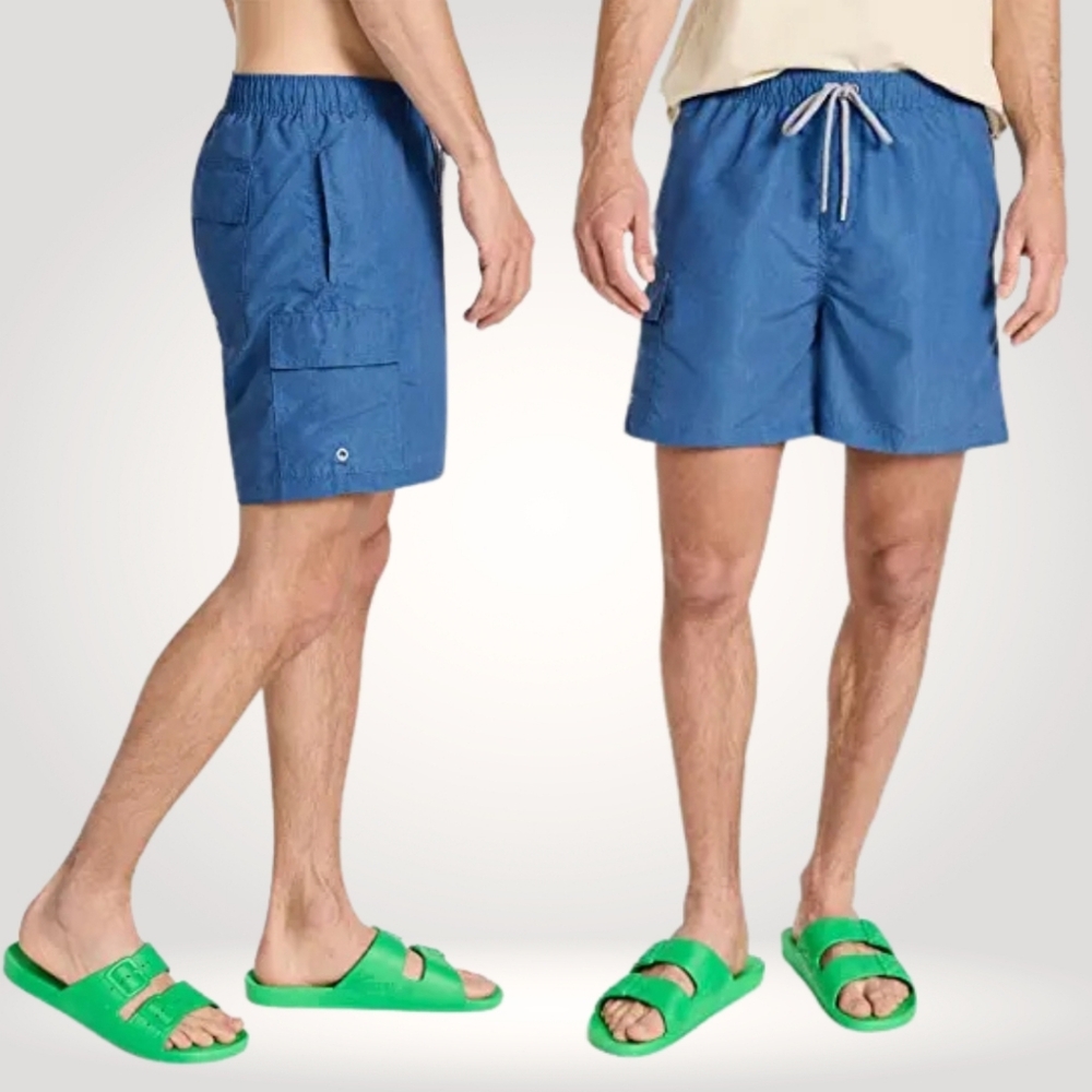 Corridor Mens Swim Trunks Lightweight Blue Shorts Pool Beach Summer Vacation L